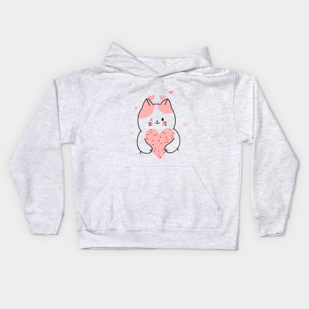 LOVELY CAT Kids Hoodie by Lovely Arts